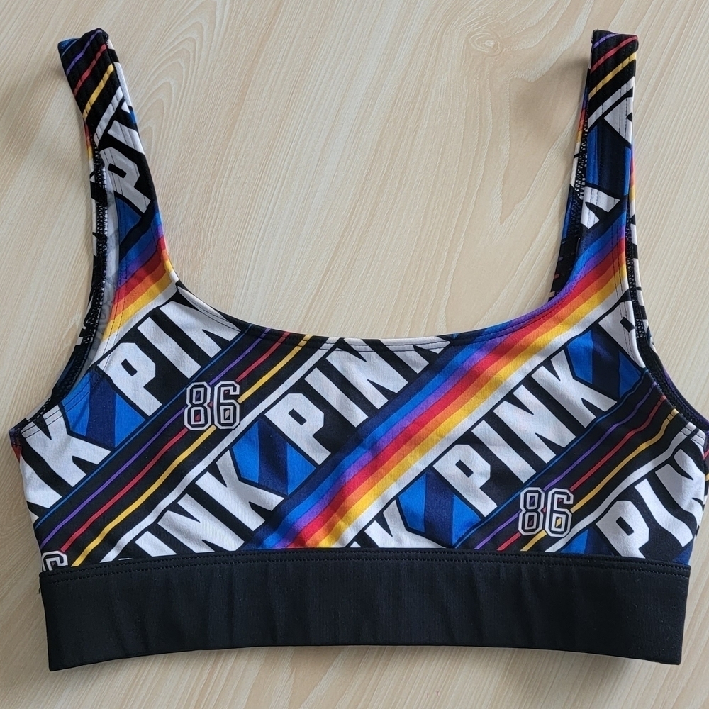 Victoria's Secret PINK Rainbow Sports Bra